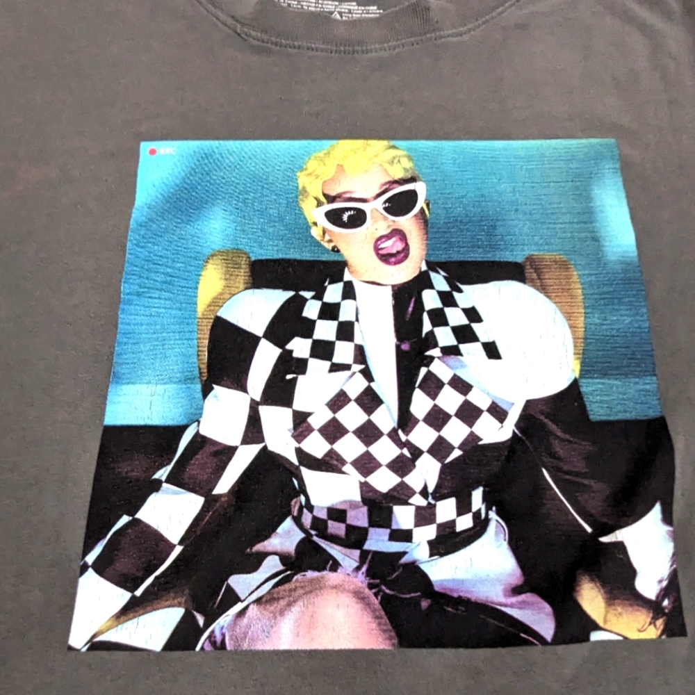 CARDI B Invasion of Privacy Album Cover Grey Tee  XL